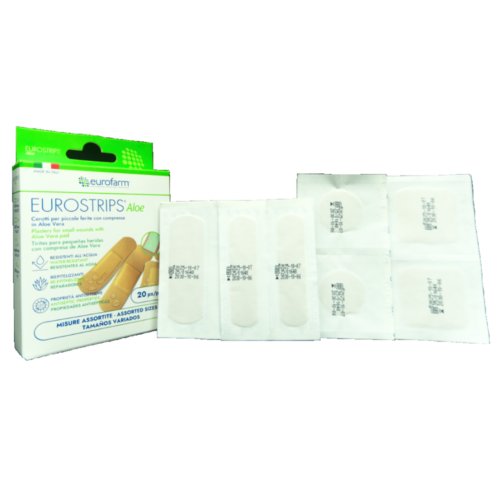 Alternative view of 意大利 Eurostrips Aloe Assorted 蘆薈低致敏性防水膠布 - 混合不同尺寸 (盒裝：20片) [DE32]【意大利製造】