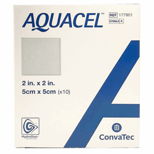 英國 Convatec 康復寶 Aquacel 親水性纖維敷料 - 5 x 5cm (盒裝：10片) [177901]