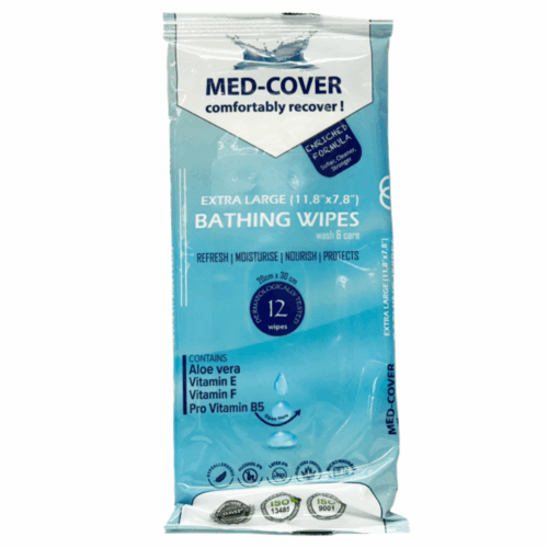 土耳其 Med-Cover 特大免沖水沐浴濕巾 - 11.8 x 7.8" (包裝：12片) [ASF0030]