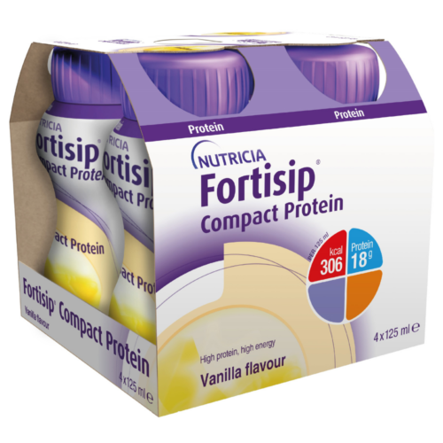 荷蘭 Nutricia Fortisip 營保健高能量高蛋白質營養品 - 雲呢拿味 (盒裝：125ml x 4支) [H6540010065]【荷蘭製造】【4支/盒，6盒/箱，如顧客想原箱買，可選數量為6】