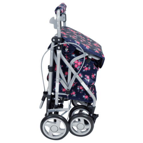 Alternative view of 日本 Rythm RWC 摺合助行車 - 雙間格子藍 [4945528 534445]