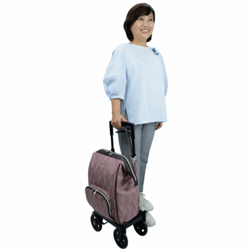 Alternative view of 日本 Melody Prima Grande 助行車 - 右手用，葉子粉紅 [4945528 231283]【台灣製造】