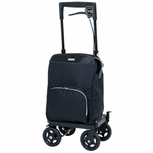 日本 Melody Primo 助行車 - 右手用，菱格BK [4945528 231009]【台灣製造】