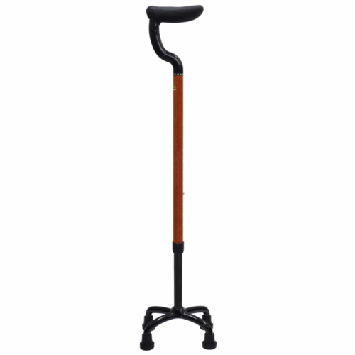 日本 Shima 79C-W1 碳纖維四腳拐杖 (減壓軟墊手柄) - 紅木色 [4945528 078604]