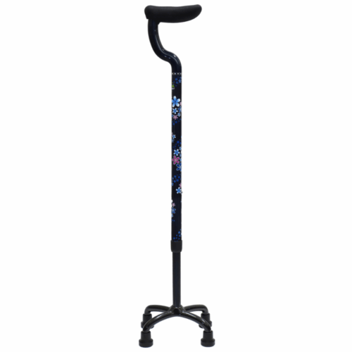 日本 Shima 79C-C4 碳纖維四腳拐杖 (減壓軟墊手柄) - 櫻樹 [4945528 078628]