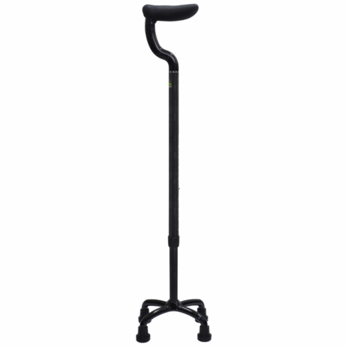 日本 Shima 79C-C3 碳纖維四腳拐杖 (減壓軟墊手柄) - 碳纖維紋灰色 [4945528 078611]