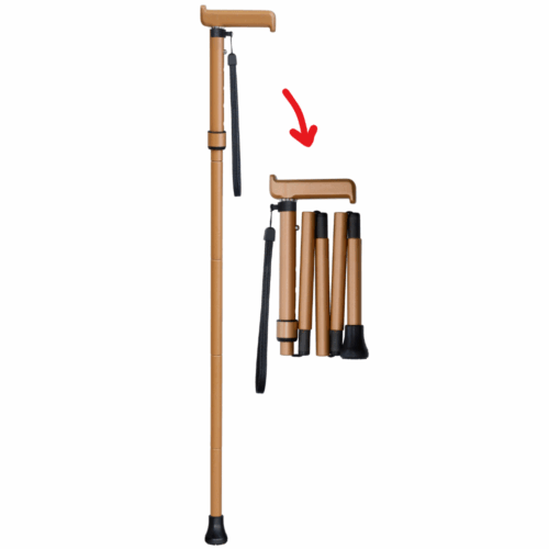 日本 Shima 50C-1 碳纖維摺疊拐杖 - 金色 [4945528 070271]【0.2kg】