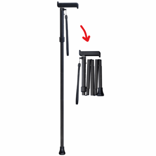 日本 Shima 50C-3 碳纖維摺疊拐杖 - 黑色 [4945528 070318]【0.2kg】