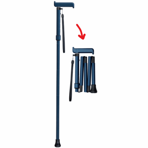 日本 Shima 50C-4 碳纖維摺疊拐杖 - 海軍藍色 [4945528 070301]【0.2kg】