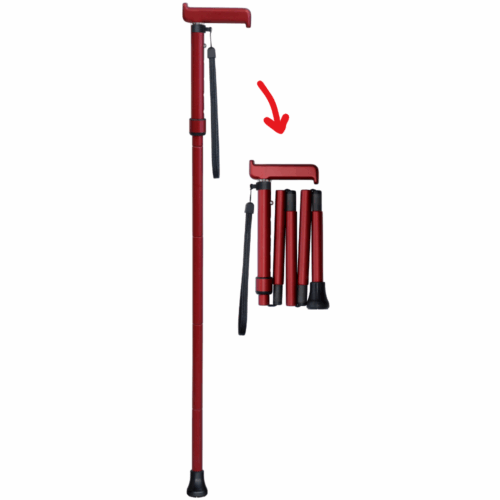 日本 Shima 50C-5 碳纖維摺疊拐杖 - 酒紅色 [4945528 070288]【0.2kg】