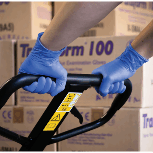 Alternative view of 馬來西亞 Aurelia Transform 100 藍色無粉丁晴手套【馬來西亞製造】【S / M / L】