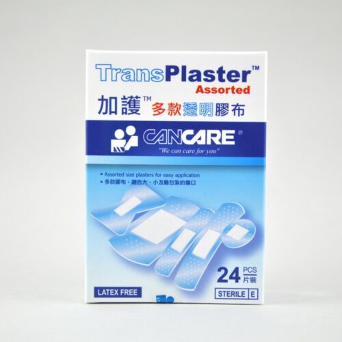 Cancare 加護 TransPlaster 多款透明膠布 (盒裝：24片) [CC-TPA-24]