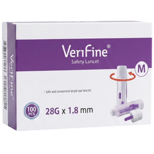 VeriFine 安全採血針 - 28G x 18mm (盒裝：100個) [SL-28-18M]