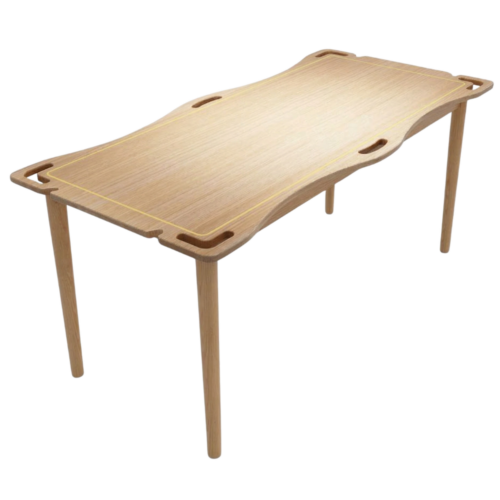 日式介護實木餐桌 - 淺木色