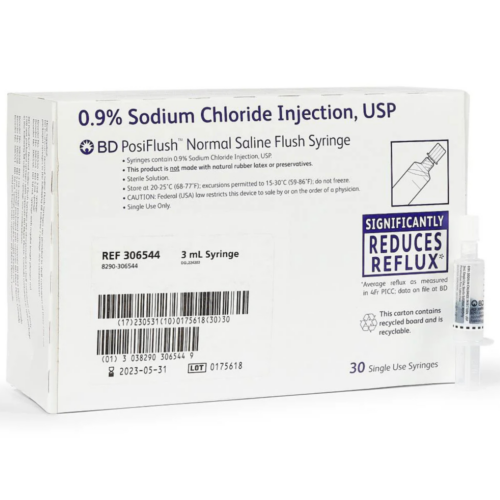 美國 BD PosiFlush Normal Saline Flush Syringe 預注式生理鹽水沖洗針筒 (盒裝：30支)【3種容量選擇】
