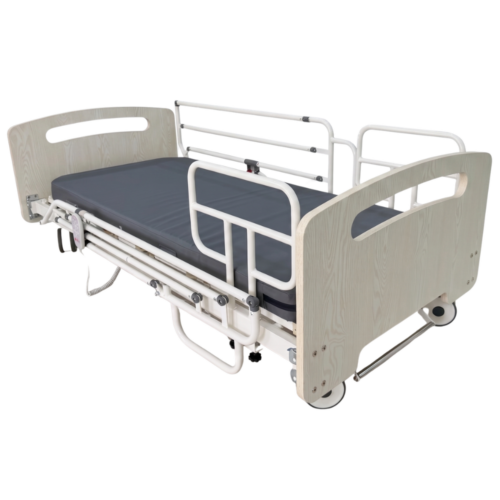 Advanced Care JUNC 電動三功能護理床 [JUNC-0069 / JUNC-0052]【中控剎車】【配有輔助欄】【兩年保用】【限時優惠! 送床褥 (JUNC-0015)、尿袋掛勾】