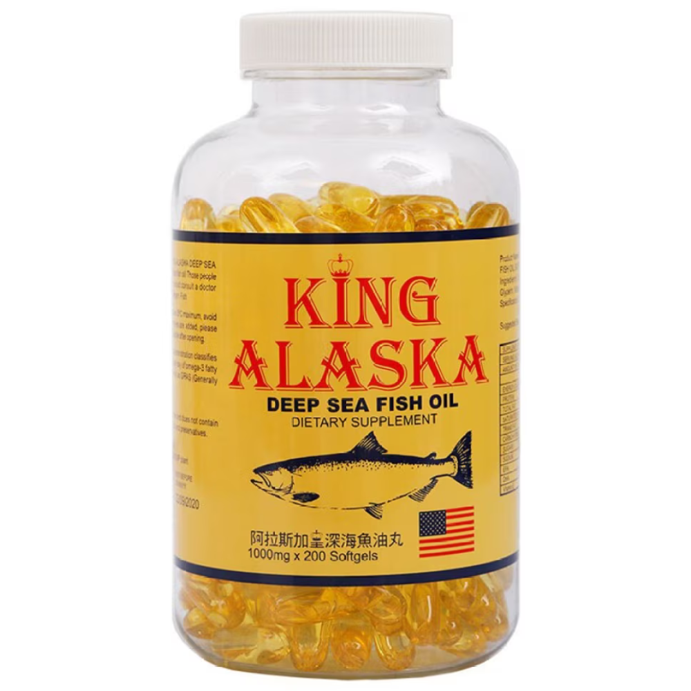 King Alaska 阿拉斯加皇深海魚油丸 (樽裝:200粒)【美國製造】