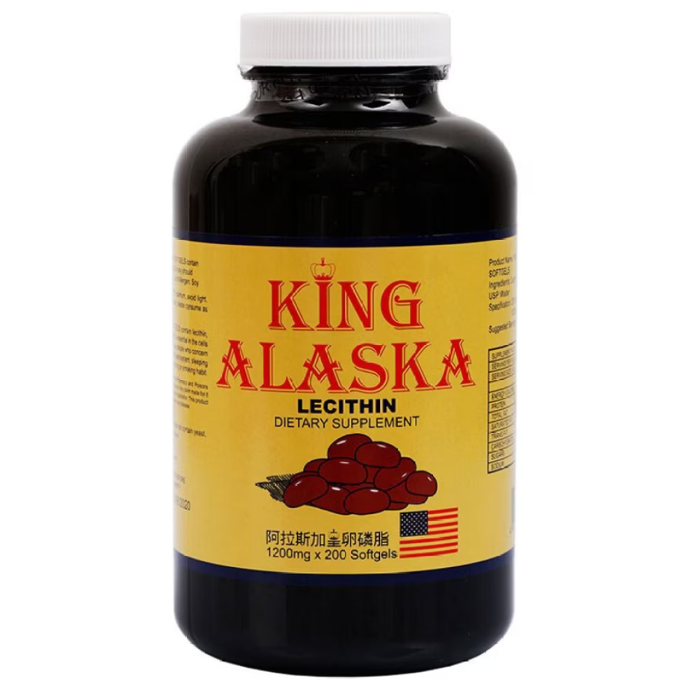 King Alaska 阿拉斯加皇卵磷脂丸 (樽裝:200粒)【美國製造】